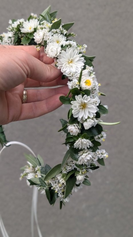 Květinový věneček/čelenka pro nevěstu