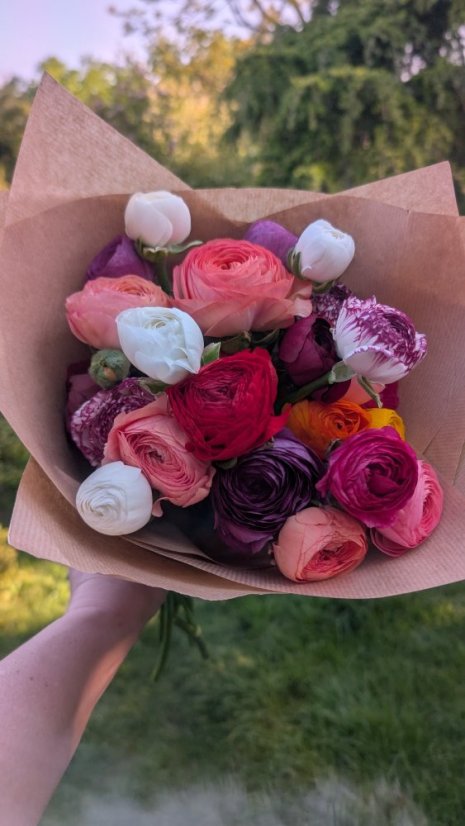 Květinový kornout - Velikost: velká (25 stonků)