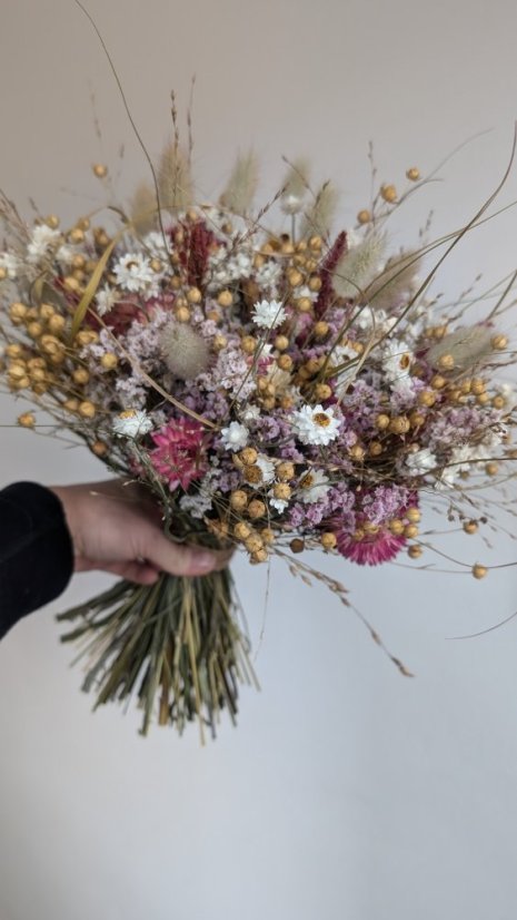 Kytice ze sušených květů menší