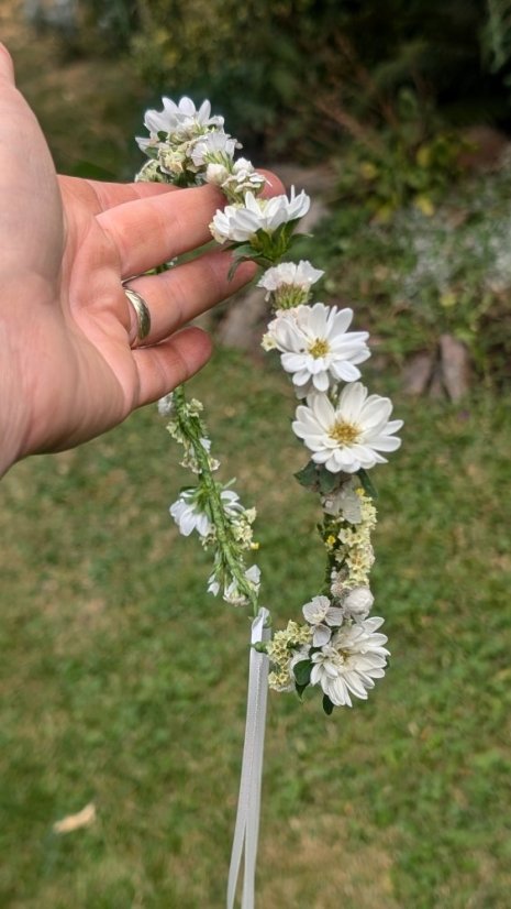 Květinový věneček/čelenka pro nevěstu